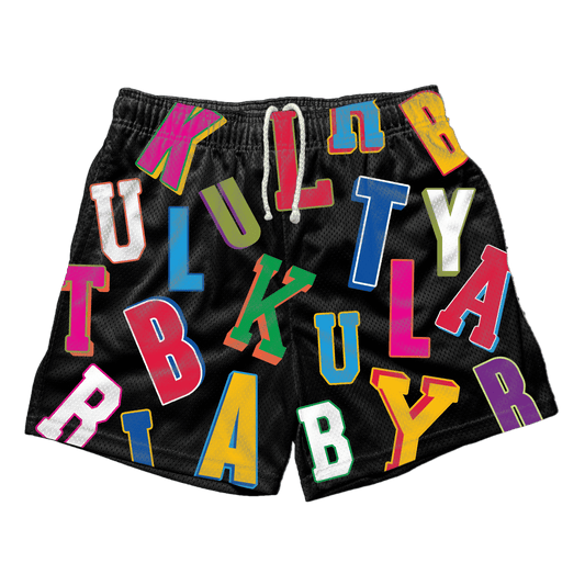 Kultr Baby "Block Letters" Basketball Shorts (BLACK)